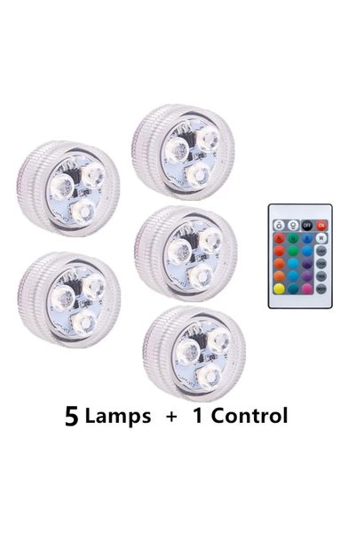 Choice 5Lamp 1 Controller Remote Control CoSubmersible 3 LED Underwater Light...