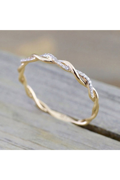 Choice11 9 Q312 Huitan Classic Women Twist Rings with Dazzling Cubic Zirconia...
