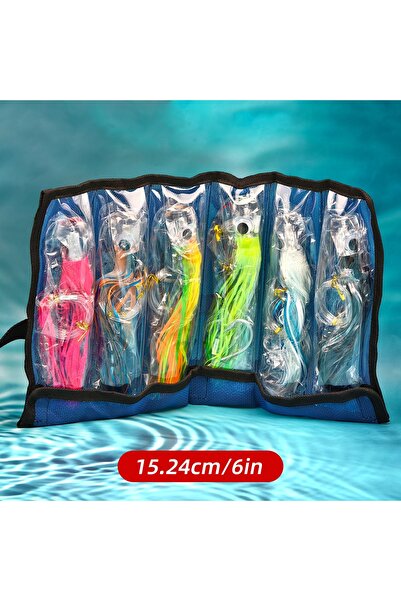Choice FCP-650-ABCDEF-6 1pc/6pcs 6”/9 “ Acrylic Head Skirted Offshore Big Gam...