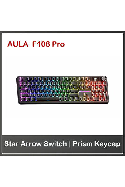 Choice9 F108 Pro Black AULA F108Pro/F108 اتصال لاسلكي بتقنية البلوتوث ثلاثي ا...