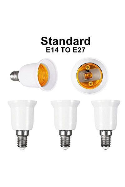 Choice5 1PCS Beige 10~1PCS E14 To E27 Adapter Conversion Socket 220V 110V Pla...