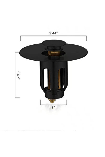 Choice ttxsq-black Press Bounce Basin Pop-up Drain Filter Bathroom Shower Sin...