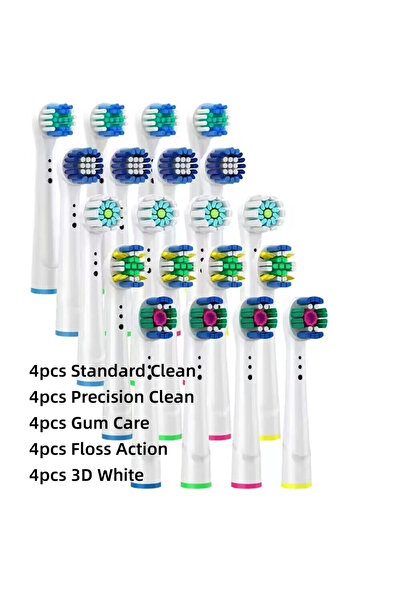 Choice14 20Pcs-Mixed Brush Head Nozzles for Braun Oral B Replacement Toothbru...