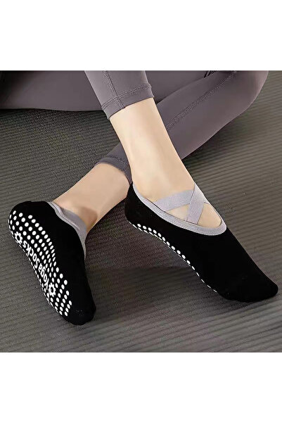 Choice3 Black Women's Professional Yoga Socks Anti-Slip Sweat-Absorbent Breat...