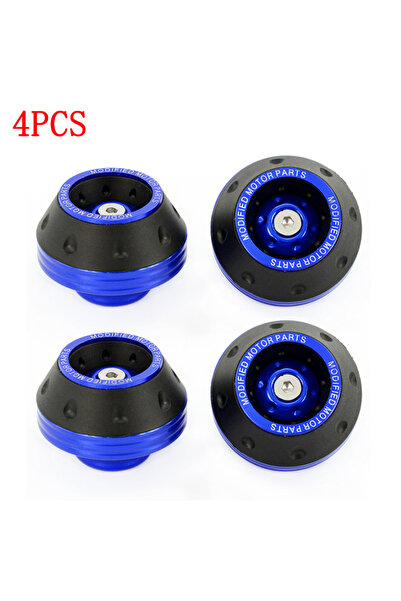 Choice19 Blue x4 4PCS Universal Motorcycle Wheel Protection Crash Cups Colorf...