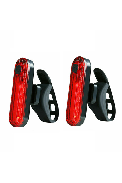 Choice قطعتان من ضوء ذيل الدراجة الأحمر القابل لإعادة الشحن بمنفذ USB LED ضوء...