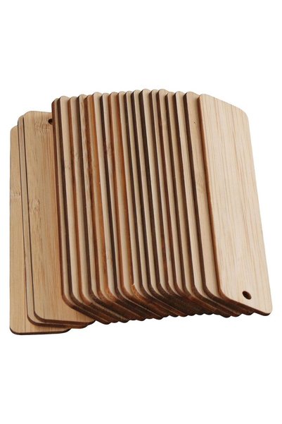 Choice Pine 20 Pcs 4.72 Inch Blank Bamboo Bookmark Engraving Bamboo Blanks Bo...