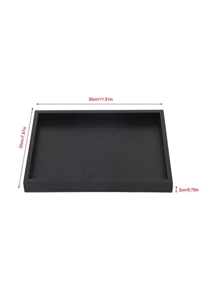 Choice 30x20x2cm Rectangle Shape Solid Wood Tea Tray Coffee Snack Food Servin...