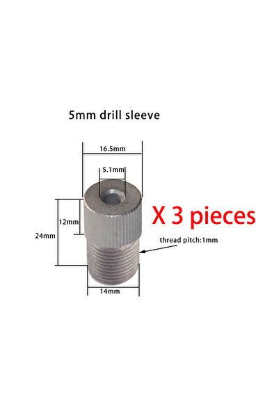 Choice1 3pcs 5mm 3Pc Drill Sleeve Set 3mm-15mm Doweling Jig Hole Drilling Loc...