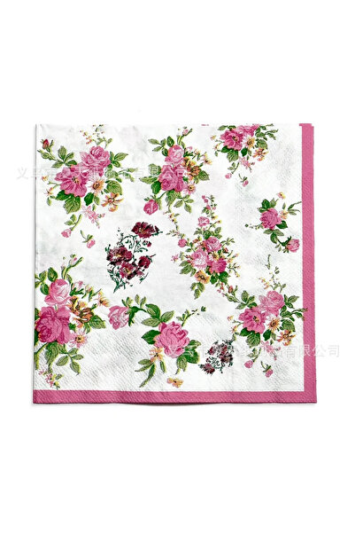 Choice 20pcs Floral Printed Handkerchiefs Party Event Napkins Mother & Baby F...