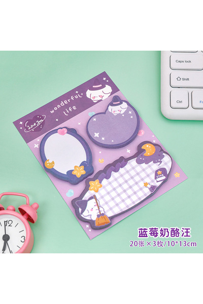Choice C Kawaii Cartoon Strawberry Rabbit Bear Sticky Notes Memo Pad Cute Mes...