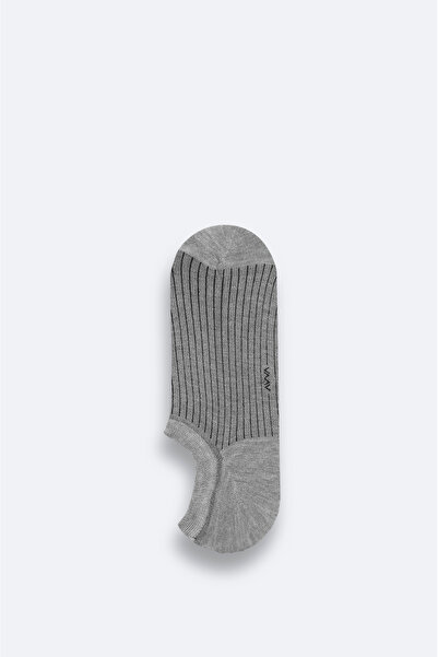 Avva Erkek Gri Bambu Sneaker Çorap A51Y8504