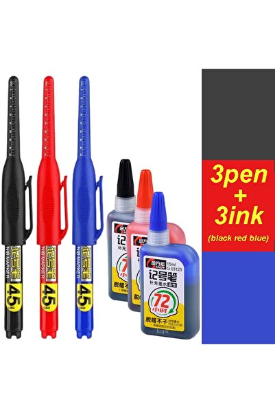 Choice14 mix 3pen 3ink-B 45mm Waterproof Deep Hole Marker Pens Long Nib Head ...
