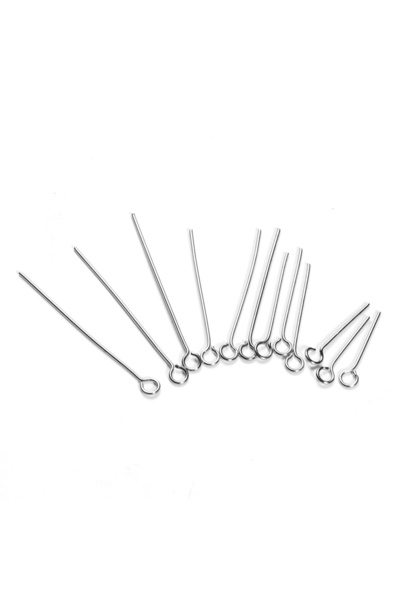 Choice 25mm steel 100Pcs 0.6mm Stainless Steel Water Gold Color Eye Pins Hook...