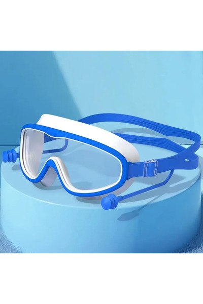 Choice C161-blue white Kids Swimming Goggles Big Frame HD View Anti-fog Water...