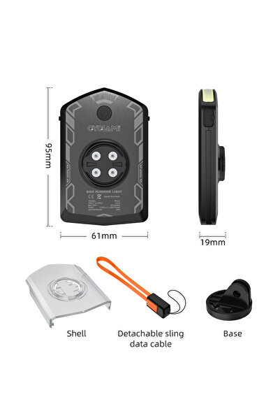 Choice RVL01 CYCLAMI Bicycle Light Cycling Smart Headlights Type-C Charging F...