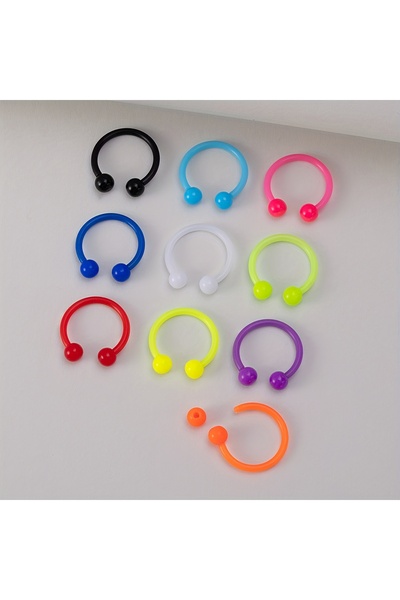 Choice3 suit 16G 1.2x8x3mm Face Nose Rings & Studs C-shaped and spiral 1pcs H...