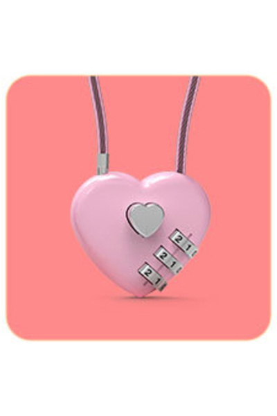 Choice3 Pink Fashion Heart Style 3 Digit Password Combination Lock New Love P...