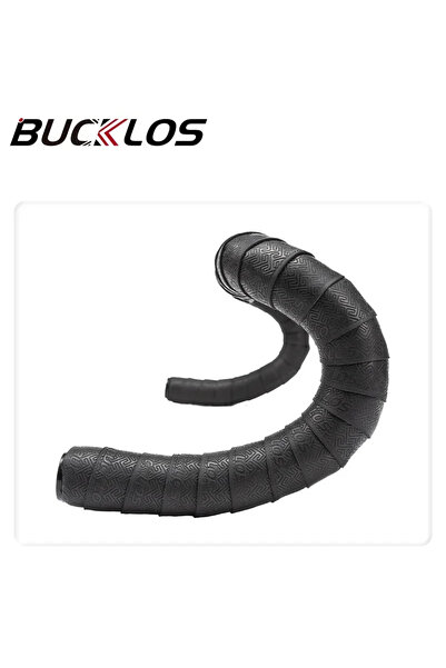 BUCKLOS شريط مقود دراجة طريق أسود، حزام مقود دراجة حصى، شريط EVA PU مضاد للاه...