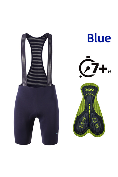 Choice8 XL Blue Men's Cycling Bib Shorts Seamless Outdoor Wear Bike Ride 7 Ho...