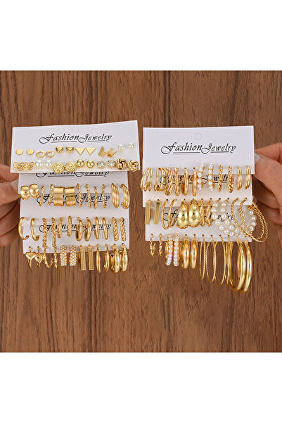 Choice4 AYA96Pcs Fashion Geometric Gold Color Earring Set for Women Vintage M...