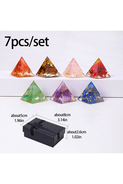 Choice3 7pcs 1PC 2cm Natural Crystal Stone Mini Pyramid Statue Reiki Stone Py...