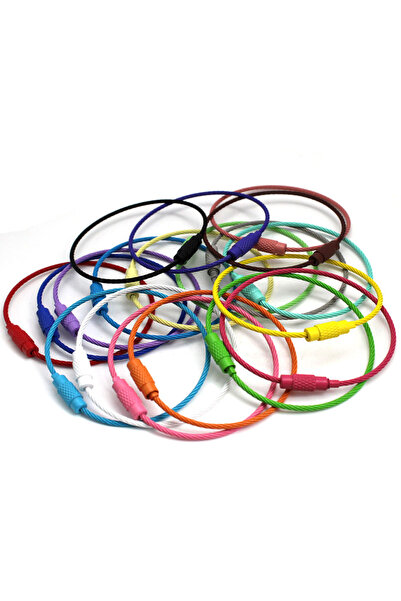 Choice 15cm Long 20pcs mixed 10-20pcs/lot Stainless Steel Wire Keychain Ring ...