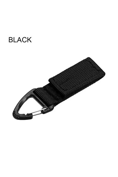 Choice Black 1/2/3Pcs Tactical Hanging Key Hook Clip Clamp Buckle Nylon Webbi...