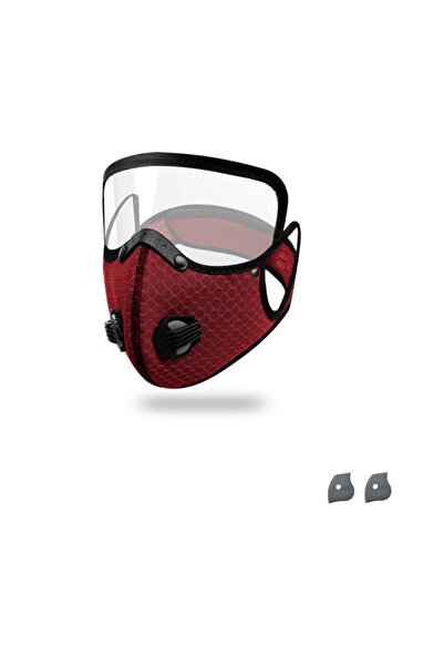 Choice AZ Red Winter Cycling Anti-Fog Activated Carbon Mask Dustproof Windpro...