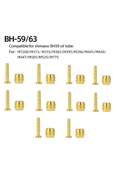 Choice 10 Pairs BH59 Mountain Bike Oil Needle Brake Olive Head For SHIMANO DE...