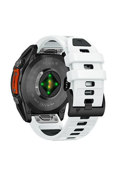 Choice سوار ساعة QuickFit 22 مم أبيض وأسود QuickFit 22 مم 26 مم لساعة Fenix8 ...