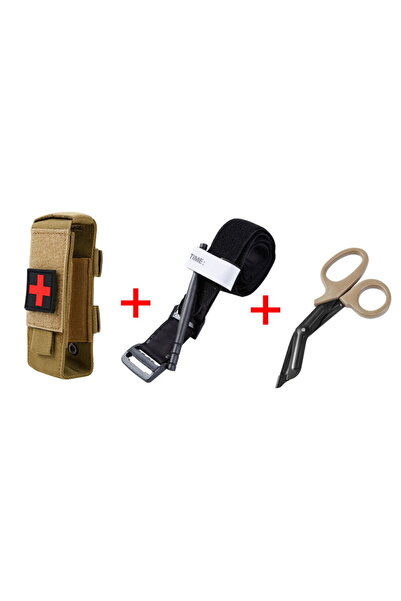 Choice4 Khaki suit First Aid Kit Tourniquet Molle Survival Set Pouch Nursing ...