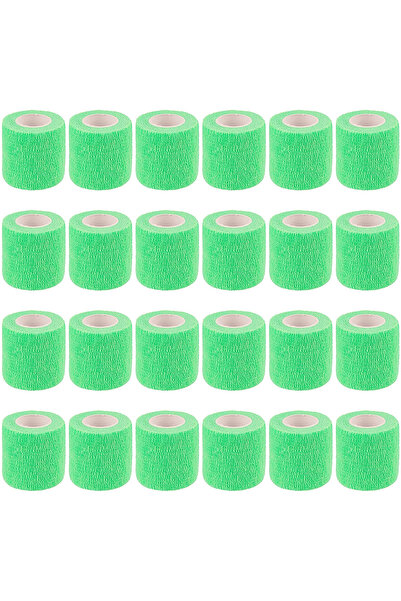 Choice6 24PCS 5CM X 4.5M Fluorescence Green Wholesale 24 rolls Bandage Cohesi...