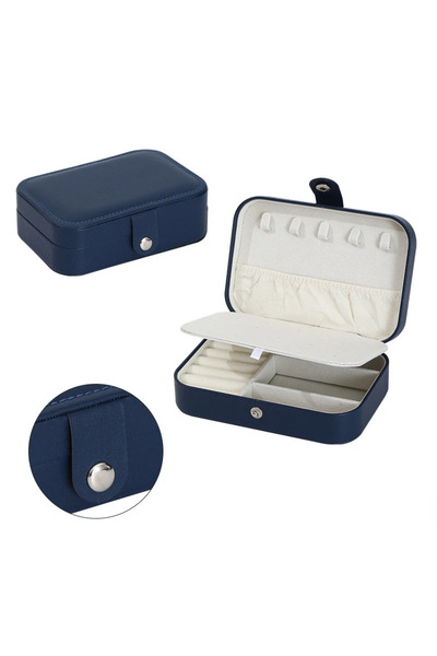 Choice navy blue 2024 Portable Jewelry Box Jewelry Organizer Display Travel J...