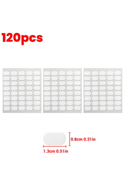 Choice 8x13mmx120pc Adhesive Double Sided Tape Stickers Removable Round Stick...