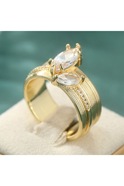Choice6 7 Gold-color B840 Women's Gorgeous Multilayer Sparkling Synthetic Zir...