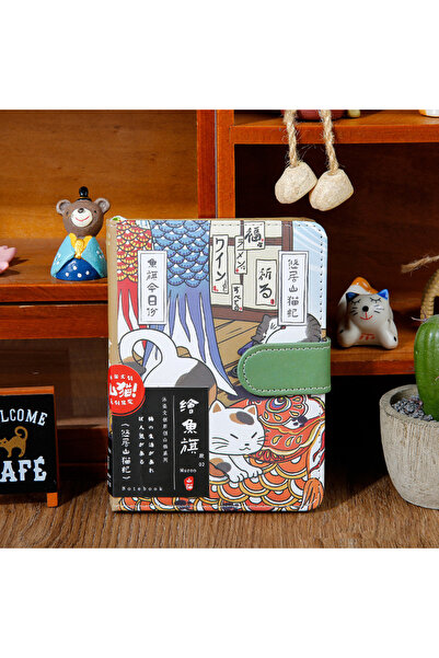 Choice A6 Fish Banner Kawaii Cartoon Cat PU Magnetic Buckle Notebook A6 Paper...