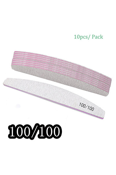 Choice 10pcs Grit 100 5/10/25Pcs Professional Nail File 80 to 240 Sandpaper S...