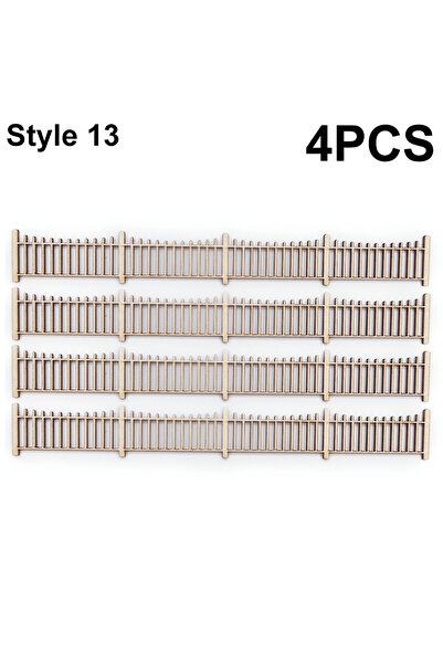 Choice Style 13 4-Piece Wooden Garden Fence Model Kit (14 Options) - DIY Craf...