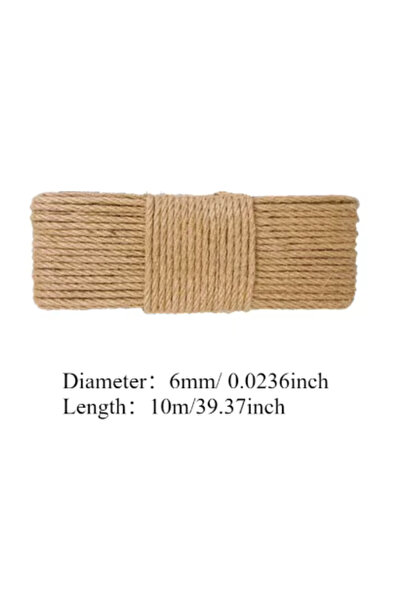 Choice4 6mm-10m DIY Sisal Rope for Cat Trees - Replacement Scratching Post Cl...