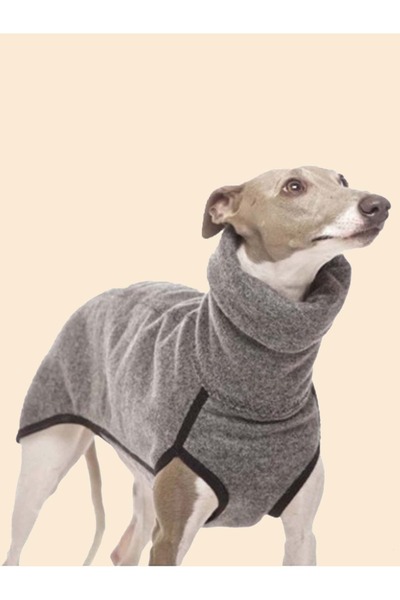 Choice5 XXXL GRAY Greyhound Clothes, Dog Winter Coat Pajamas Onesies Turtlene...