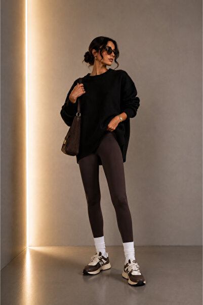 Vizon Collection Siyah Premium Oversize Kazak