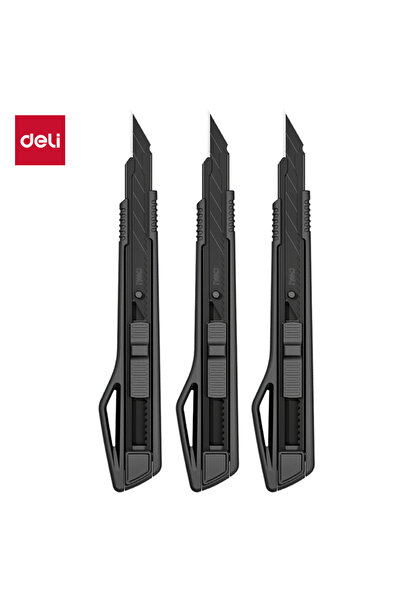 choice2 Deli A 3Knife Deli Heavy Duty Utility Knife Sharp Black SK5 Carbon St...