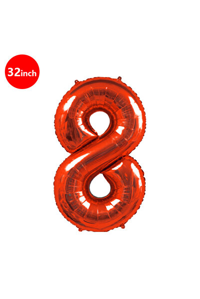Choice NUMBER 32inch 32RED 8 1 PCS 32 Inch Red Black Aluminum Digital Balloon...