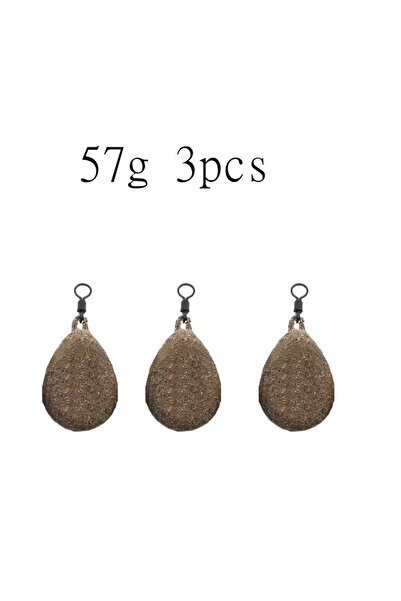 Choice6 57g 3pcs Carp Fishing Lead Sinkers, Inline Weight Set with Assorted S...