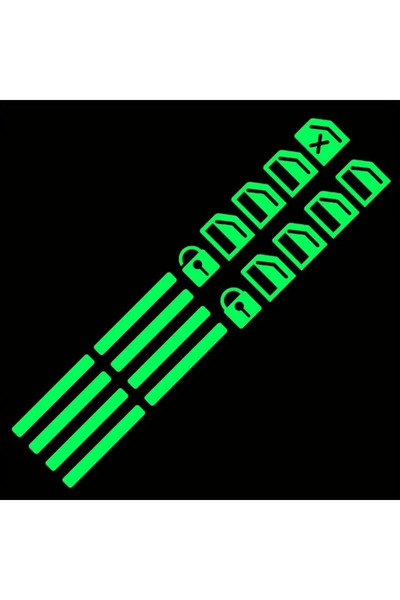 Choice Green Fluorescent Car Decals Stickers for Car Door Handle Button Switc...