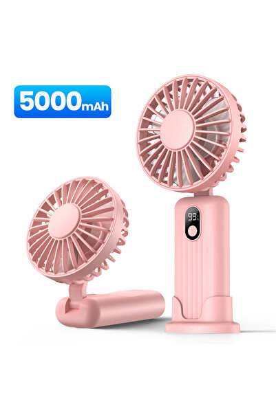 Choice Pink 5000mAh TOPK 5000mah Mini Portable Fan, USB Desk Electric Fan, Sm...
