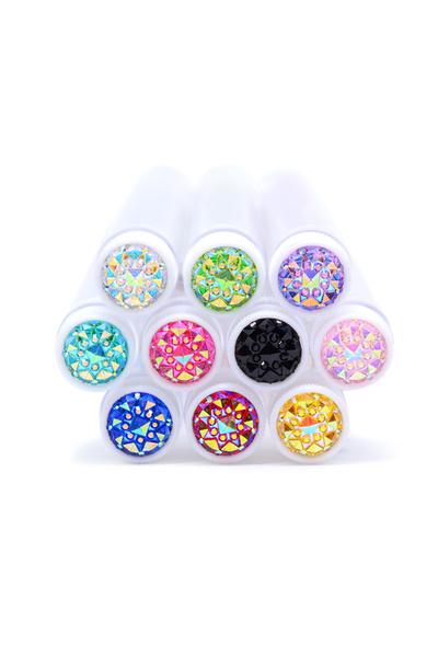 Choice6 10pcs mix 10Pcs Sparkling Reusable Eyelash Brushes Mascara Wand In Tu...