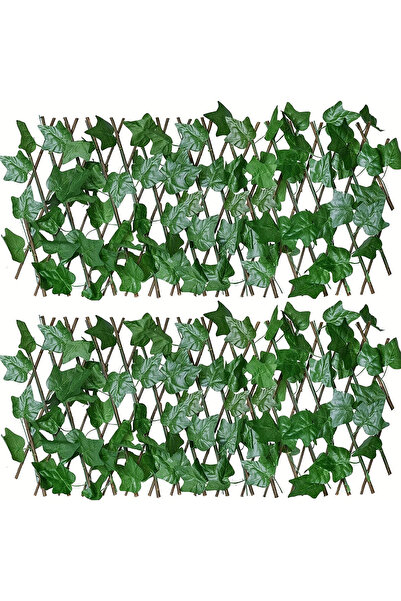 Choice 2PC Simulation Fence Telescopic Fence Fake Flowers Green Leaves Artifi...