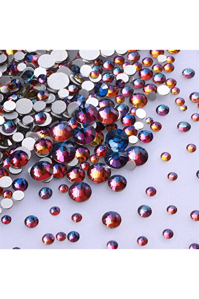 Choice Blue Volcano 1440Pcs Mix Size Glass Flatback Rhinestone Glitter Crysta...